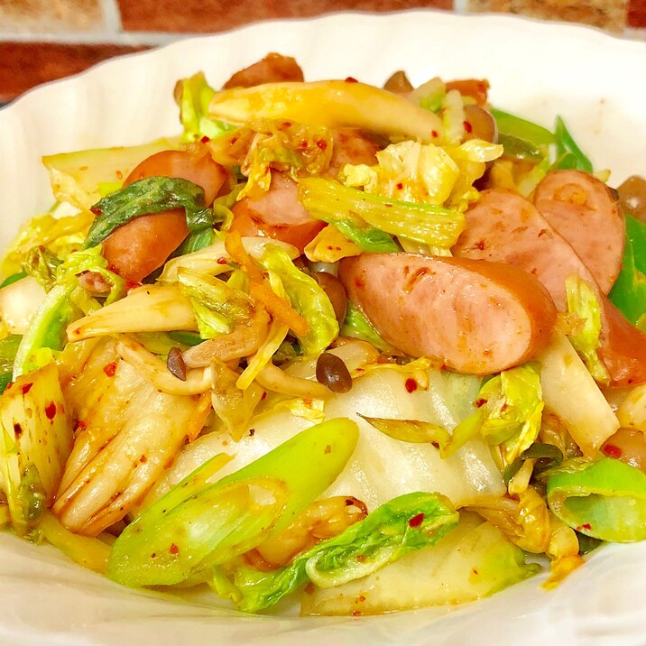 残り野菜のキムチ炒め レシピ 作り方 By Cocono 楽天レシピ